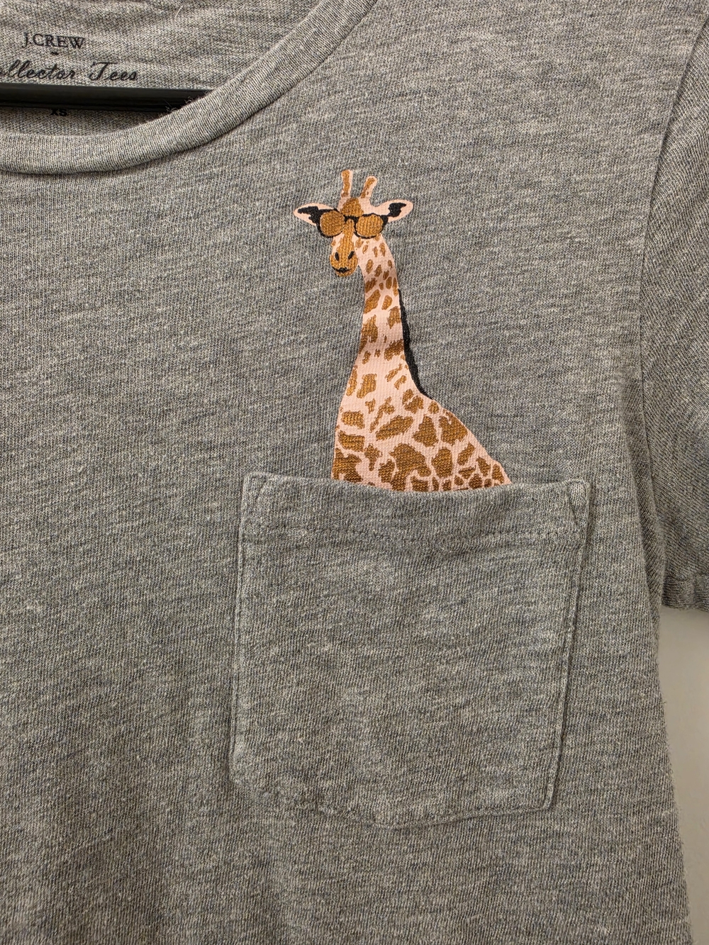 J. Crew Pocket Tee with Giraffe Graphic - Picture 2 of 4